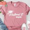 Mastered It Masters Graduation T Shirt For Graduate Grad School Degree Vintage Unisex Graphic Fashion Casual