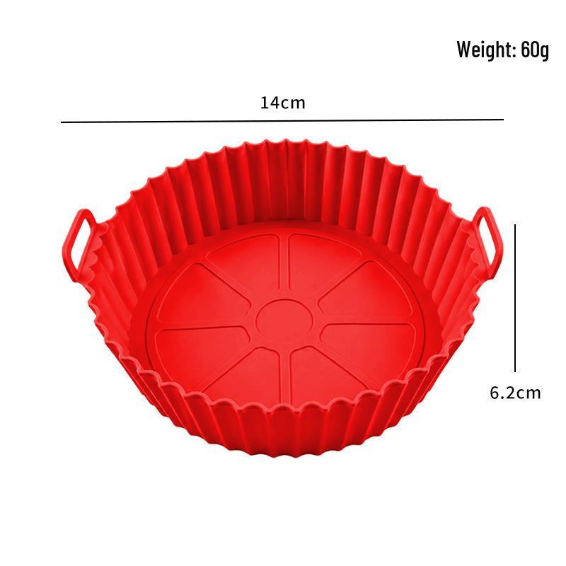 Silicone Baking Pan - High Heat Resistant, Easy to Clean, Round Mold for Air Fryers