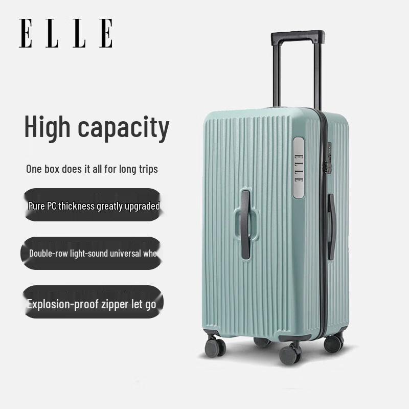 ELLE Large Capacity Durable TSA Zipper Luggage 26 inch