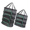 Hanging Drying Mesh with Zipper Breathable Polyester Foldable Hanging Mesh Drying Rack for Fish Vege