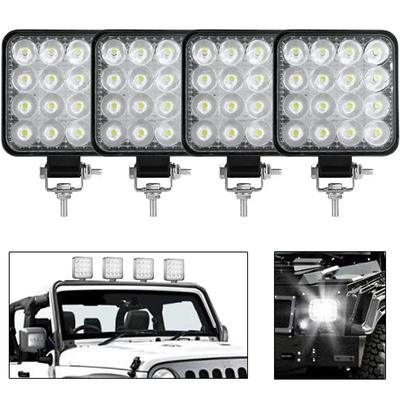 Bară Luminoasă de Lucru LED 12V Impermeabilă Proiector Pătrat 48W Lumină de Lucru Far Pentru SUV Camion Off Road Lumină de Condus pe Timp de Noapte