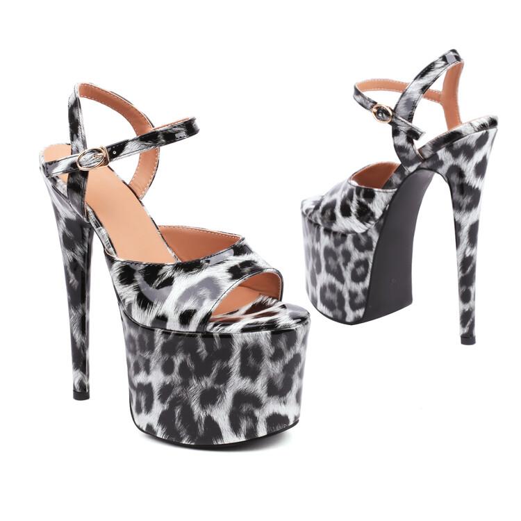 

Женские сандалии из искусственной кожи на платформе, на очень высоком каблуке с открытым носком, с ремешком на щиколотке и пряжкой, пикантная вечерние летние туфли 35 чёрный