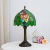 Green Bird Style Parrot Lamp Stained Glass Lamp 8 Inch Stained Glass Table Lamp for Home Office Decoration