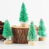 (10pieces/bag)2.3x4.83CM Mini Christmas Tree Party Decoration Cedar Ornament New Year Scene Layout Design Sense