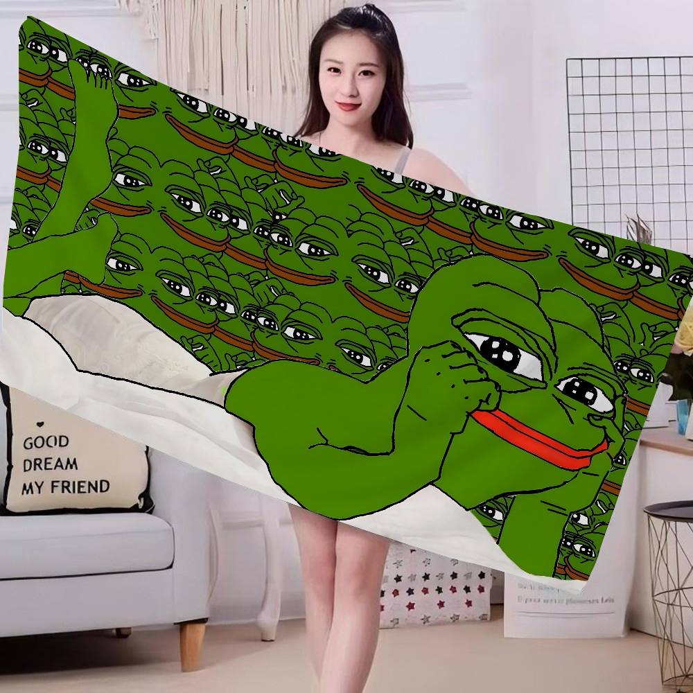 P-Pepe The Frog Big Microfiber Beach Towels Quick Dry Towel Sand Beach Towels Pool Towel for Travel Swim Pool Yoga