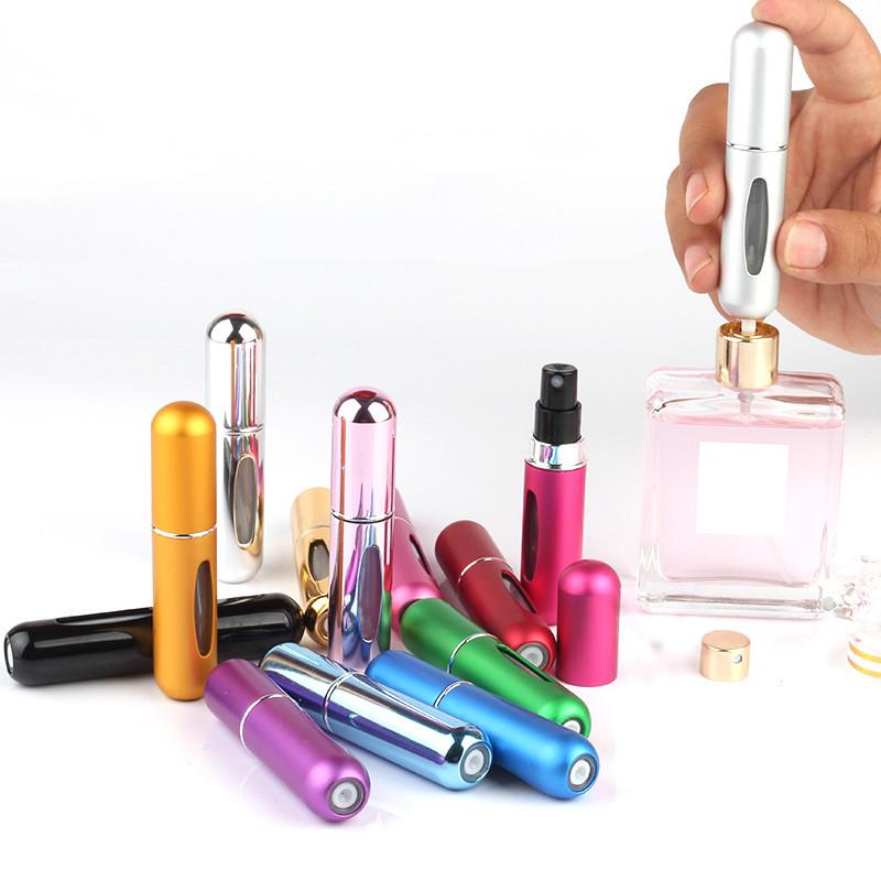 Ultra Light Mini Scrub Portable Cosmetic Storage Box with Perfume Refill Bottle for Travel Accessories