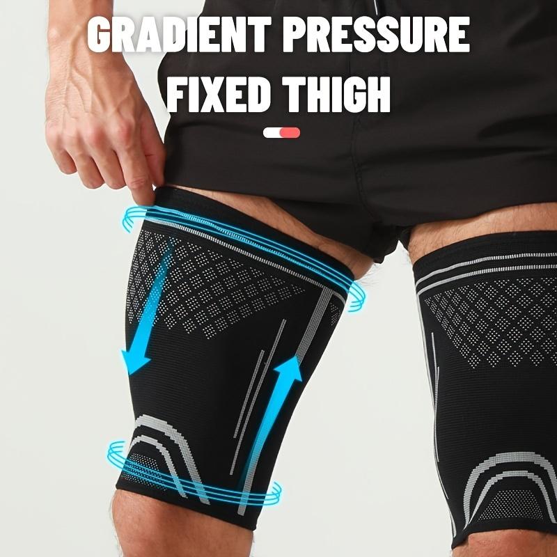 1pc Thigh Compression Sleeve Non-Slip Running Basketball Upper Leg Protection Brace Breathable Football Thigh Support Brace