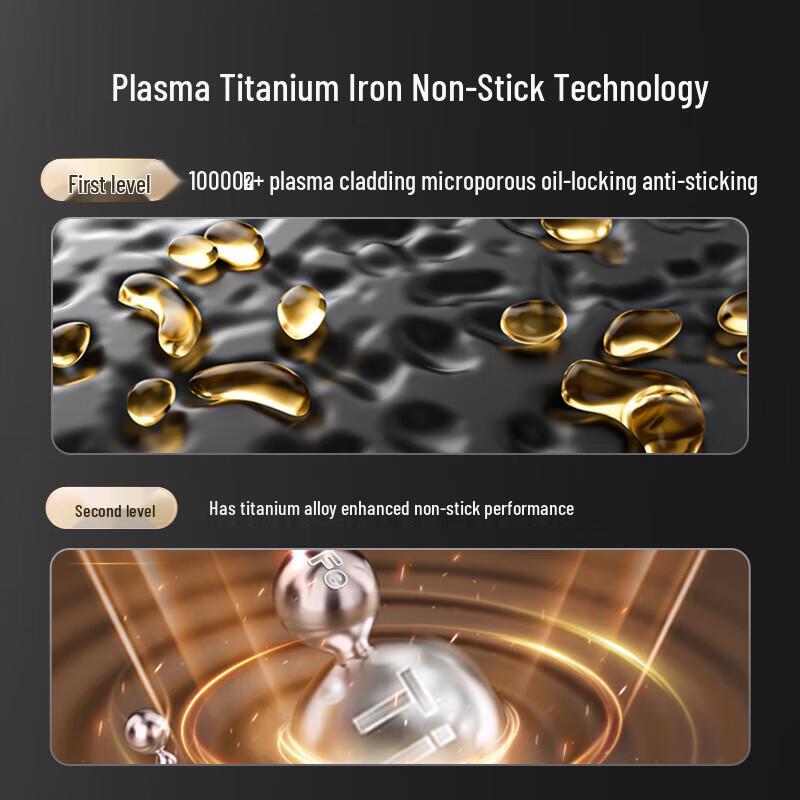 SUPOR 32cm Titanium Iron Non-stick Wok