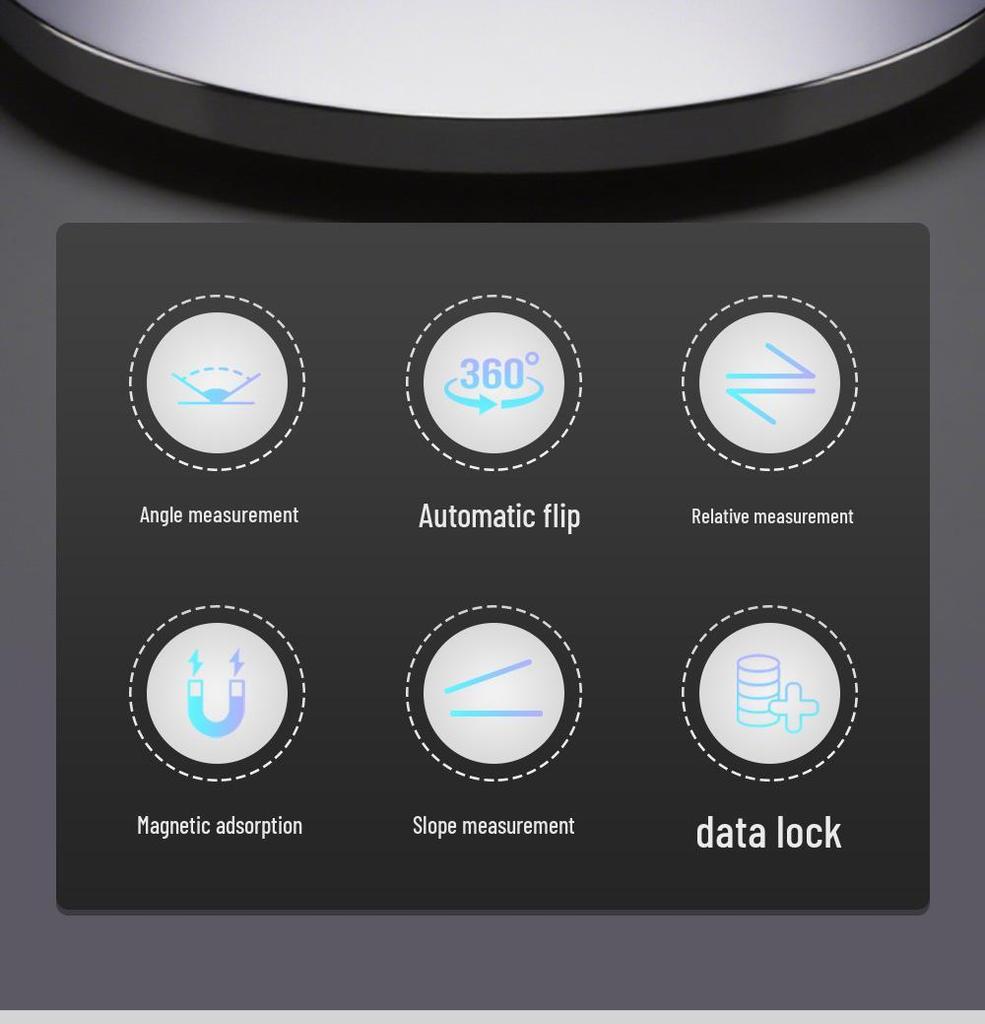 High-Precision Digital Inclinometer with Strong Magnetic Base and Angle Measurement