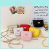 Chic Korean Style Girls Crossbody Bag Fashionable Quilted Chain Shoulder Bag For Toddlers