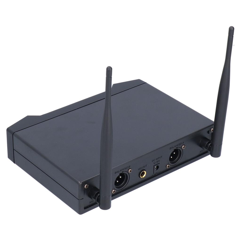 Microfon wireless cu frecvență stabilă UHF 2, microfon portabil cu receptor pentru biserică