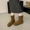 Women's Fashion Boots Low Heels Suede Sleeve Ankle Boots Warm Cozy Walking Shoes Woman 2025 Outdoor Winter Short  Ladies Shoes