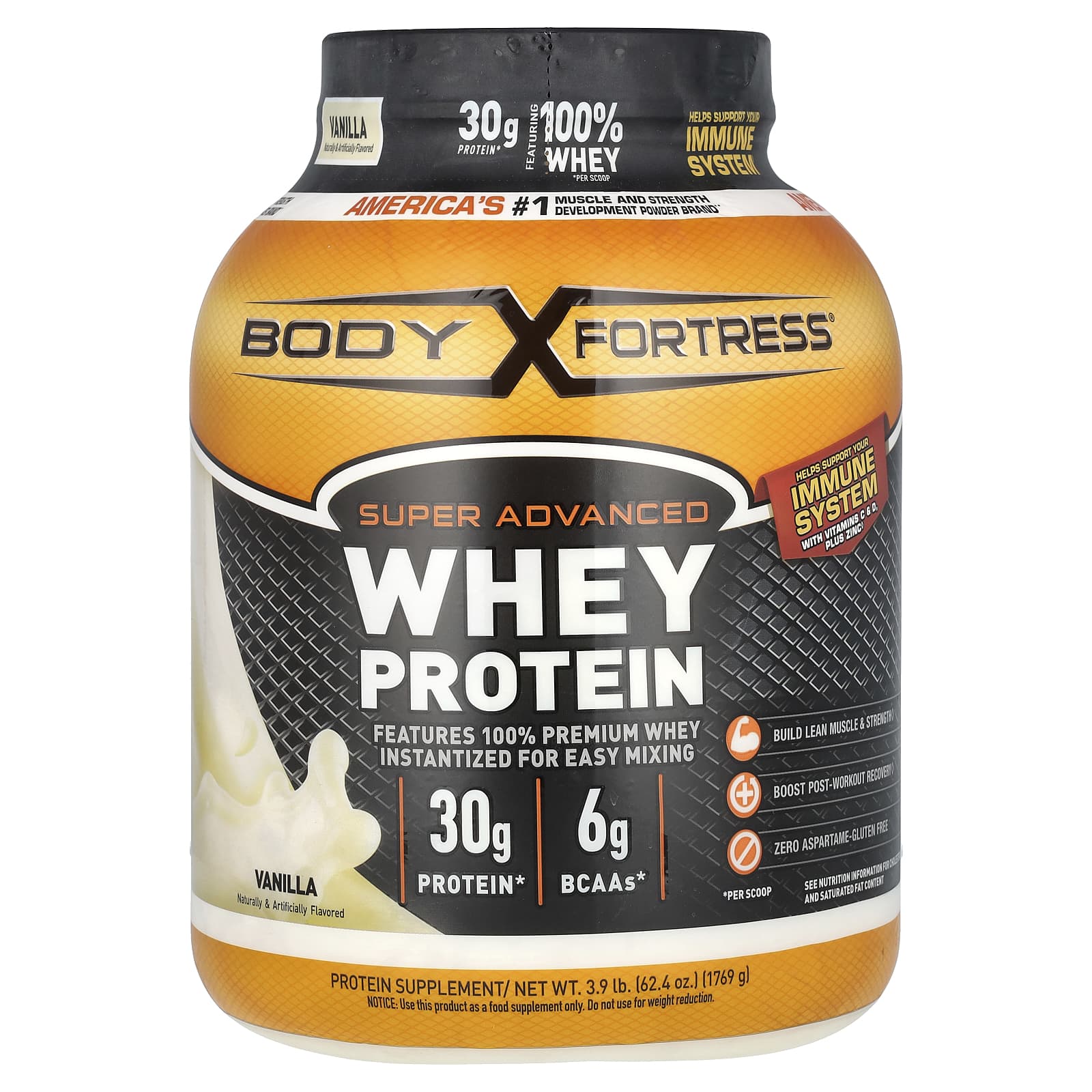 

Super Advanced Whey Protein, Vanilla, 1,769G (3.9Lb)