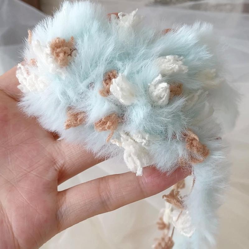 50g Pletení Zima Umělá kožešina Vynikající DIY Tkaní Ručně míchané Ručně vyráběné Háčkování Řemeslné materiály Tkaný šátek Vícebarevný