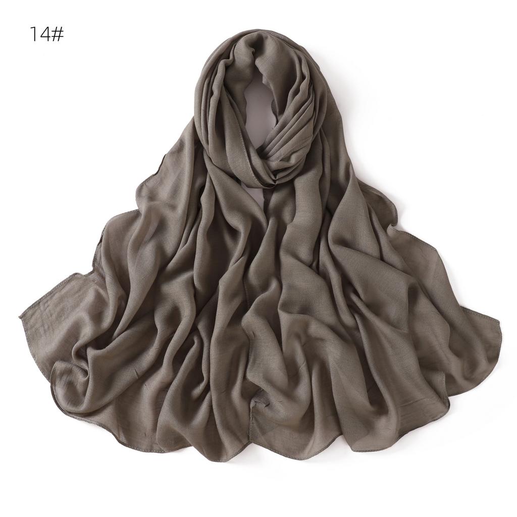 Rayon Viscose Hijab Women Muslim Scarf Shawls Abaya Women Veil Headscarf Wraps Plain Islamic Turban Headbands Foulard
