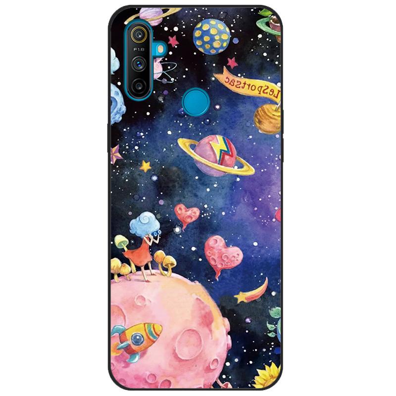 For Realme C3 Case Cover Soft Silicone TPU Patterned Back Cover For OPPO Realme C3 RMX2020 C 3 RealmeC3 Cartoon Phone Case Funda