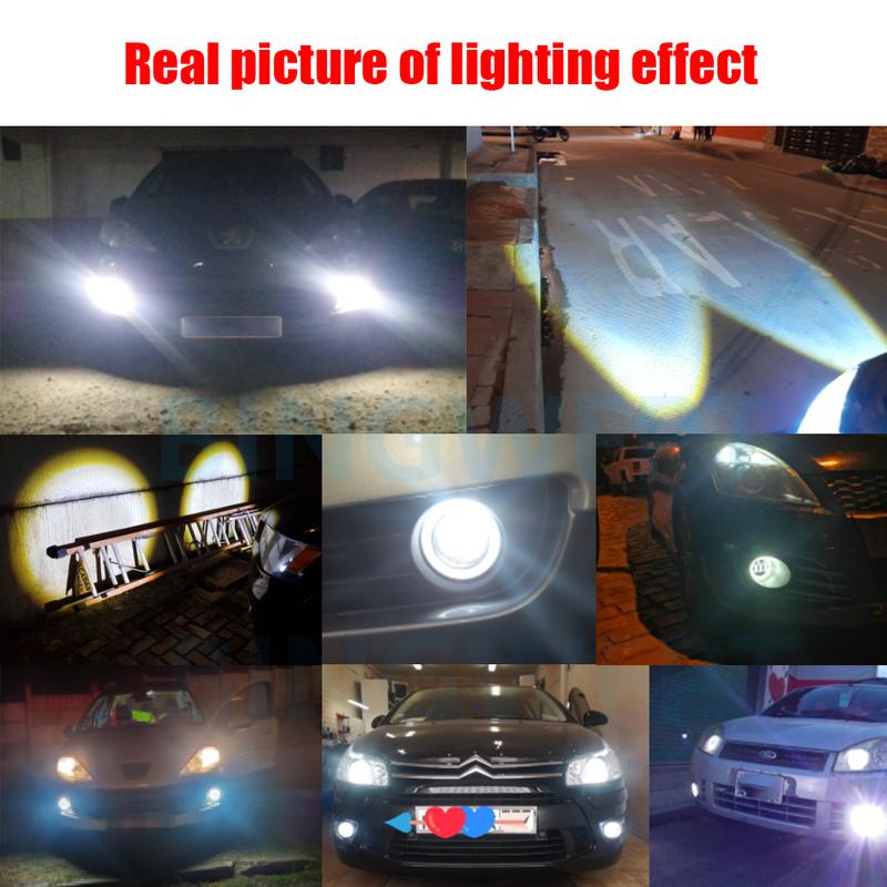 2PCS Fog Light Angel Eye Daytime Running Light For Ford Ranger 2012 Fusion Estate JU 2002-2008 Fog Lamp Assembly H11 LED 12V