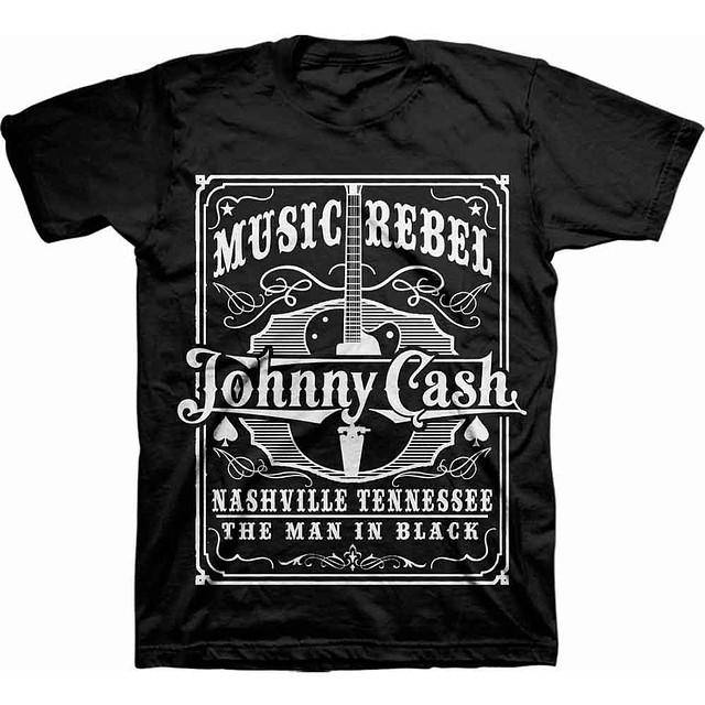 

Johnny Cash Music Rebel T-Shirt Black New 2025 New Personalized European and American Y2k Vintage Trendy Cool 4XL
