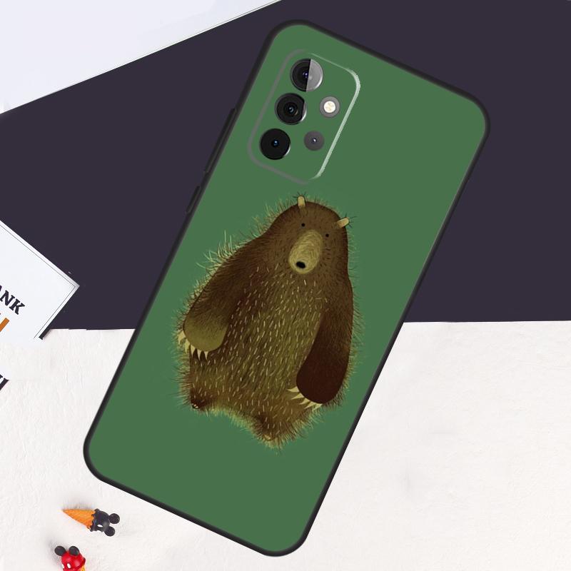Cartoon Grizzly Bear Case For Samsung Galaxy A14 A55 A06 A05 A36 A26 A16 A54 A34 A22 A32 A52 A35 A15 A53 A13 A56