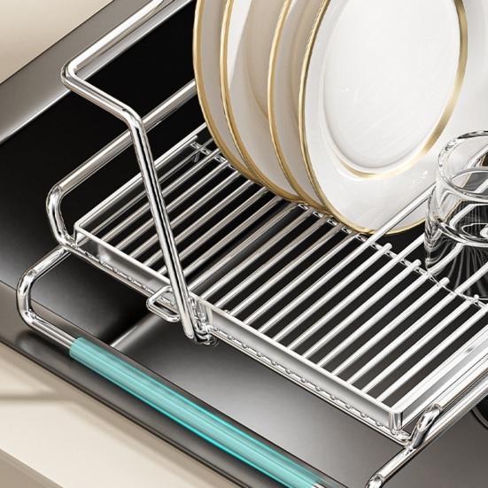 Nerezový košík na dřez Stabilní šroubové upevnění Nastavitelný teleskopický design Odolný sítko do dřezu
