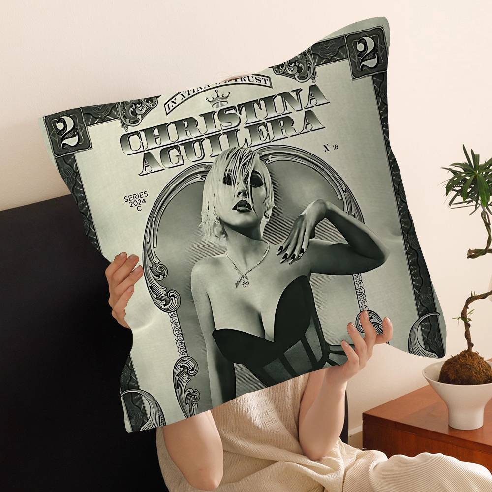 Christina Aguilera Singer Pillow Cushion Cover Pillowcase Living Room Sofa Home Decor Customized