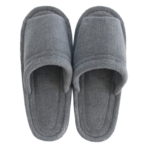 OKA Dry-Good D Nature Slippers, Size L (fits feet up to 27cm), Dark Gray (Indoor, Toilet, Washable)
