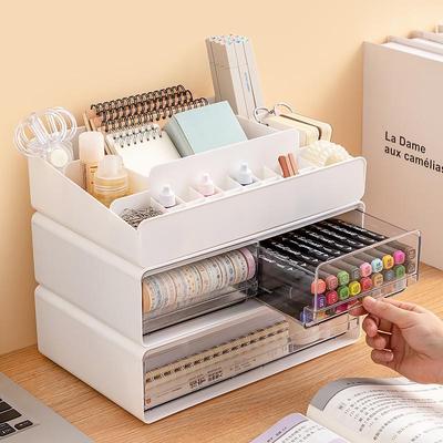 Transparente Japanische Lippenstift- und Schreibwaren-Organizer Schubladenbox