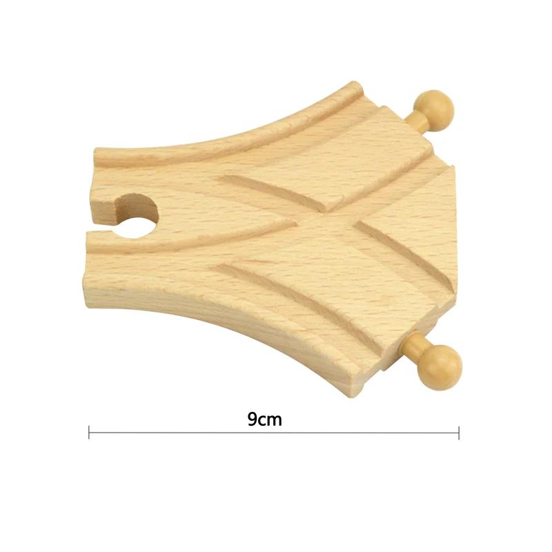 Educational Toy for Child New Kinds Wood Track Accessories Beech Wooden Train Track Railway Toys Fit Biro Wooden All Brand Track
