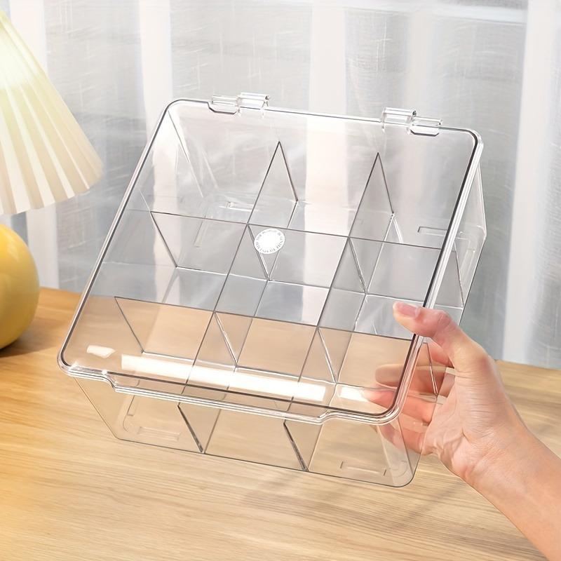 

Акриловый органайзер для бисера с крышкой - Прозрачная коробка для хранения украшений, поделок своими руками и мелких предметов чистый