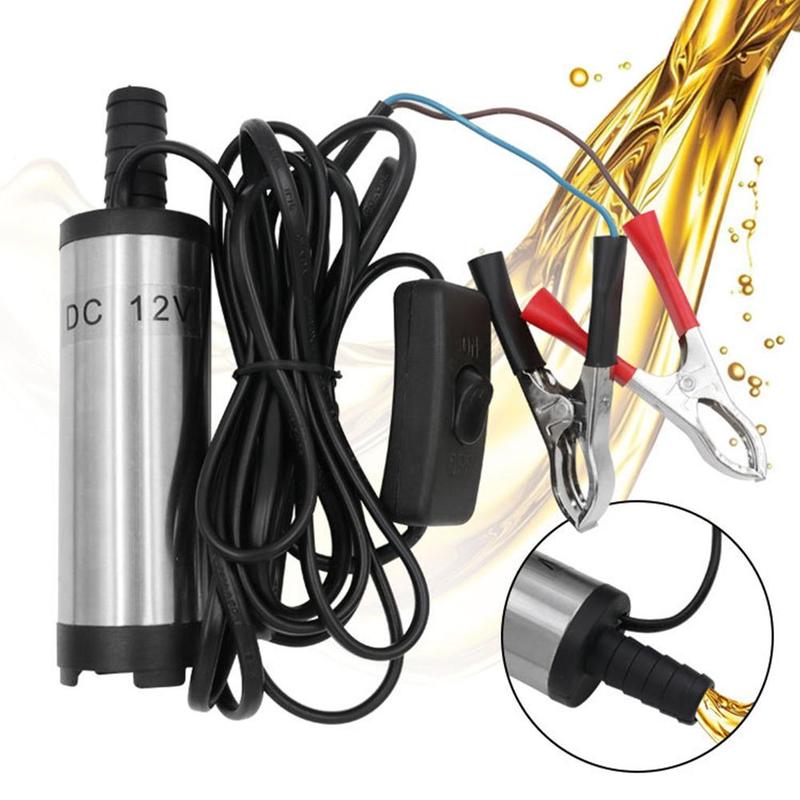 Pompa Elettrica per Auto 12V Pompa di Trasferimento Carburante Portatile Trasferimento Acqua Olio Rifornimento Pompa Sommergibile Per Pompa Acqua Diesel