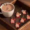 Holiday Gift Box Pendants 20/30/40Pcs Wooden Christmas Ornaments, Candy Cane Lollipop Rustic Xmas Tree Hanging Ornaments Decor for Party Wreath Window