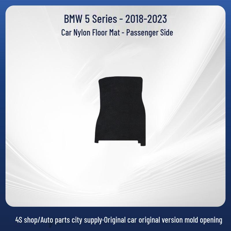 Compatible BMW 5 Series (2018-2023) Black Nylon Floor Mats - Full Coverage, Dirt-Resistant