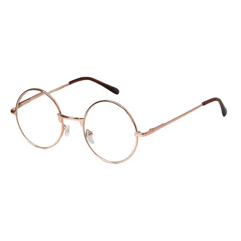 Mens Womens Vintage Durable Metal Metal Circular Spectacle Frame Frame Rim Reading Eyeglasses Ladies Blue Light Glasses Reading Glasses +1.0 +4.00 2