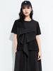 Short sleeve Oversized Black patchwork casual loose summer tee t shirt women t-shirt tops