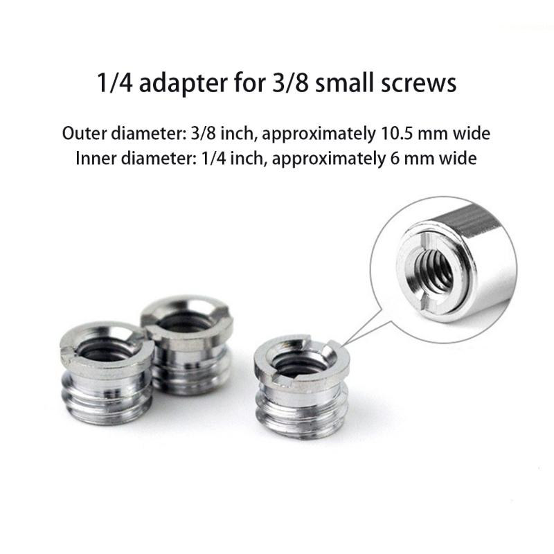 Heavy Duty Metal Thread Converters Screw for Photography Equipment Tripods Quick Release Design Compact Camera Accessory