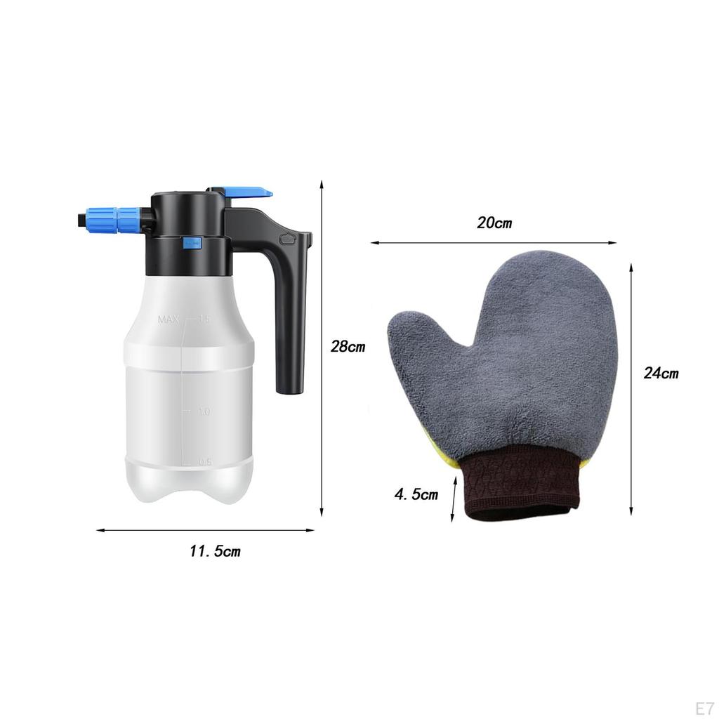 1.5L Electric Foam Sprayer Auto Wash Spray Bottle Pressure Plant Watering