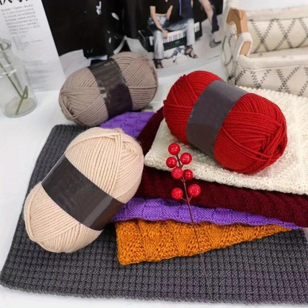 2pcsYarn for Hand Knitting Medium Thickness (3mm) Soft and Bulky Yarn Yarn Crocheting Knitting for Scarves Hats Shawls Cardigans and Gloves