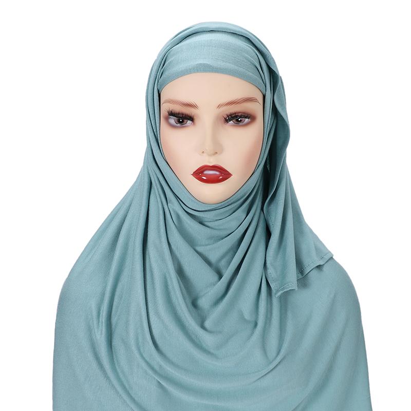 Muslim Pin Free Instant Jersey Hijab Women Jersey Bonnet Islam Shawls And Wraps Bonnet Hijab Underscarf Cap Foulard Femme