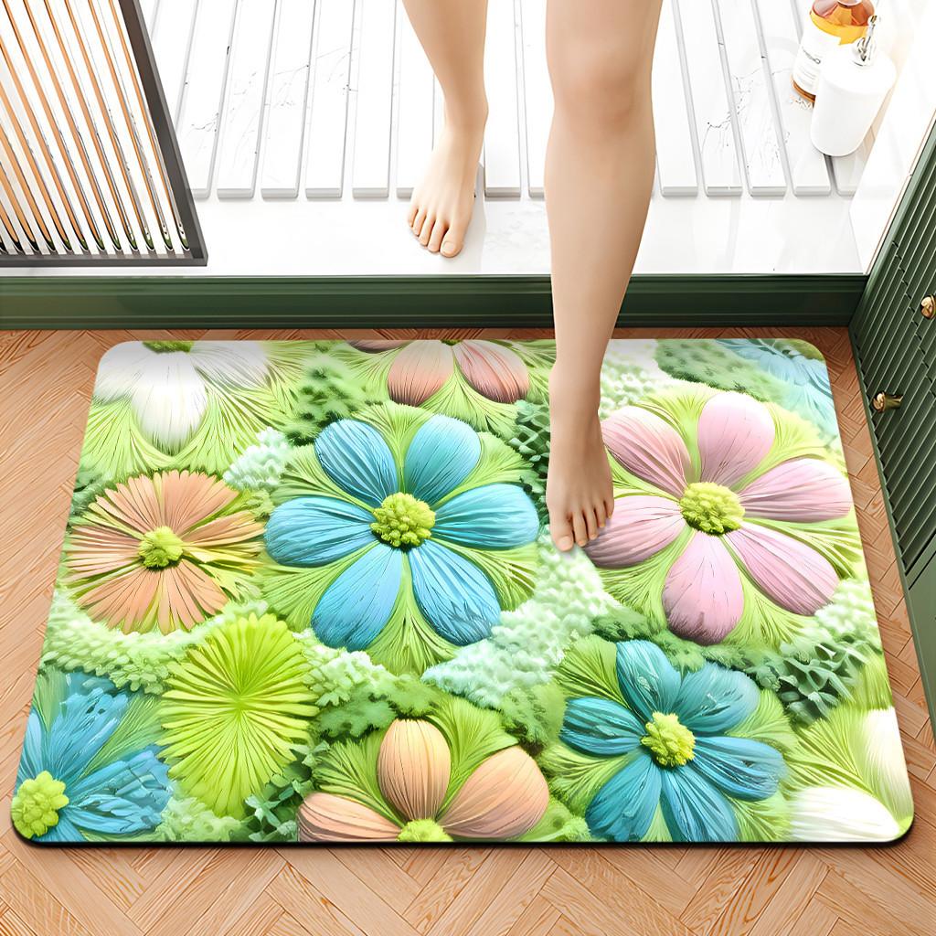 Entrance Entrance Bathroom Moss Carpet Non-slip Bathroom Water-absorbent Foot Mats Diatomite Floor Mats