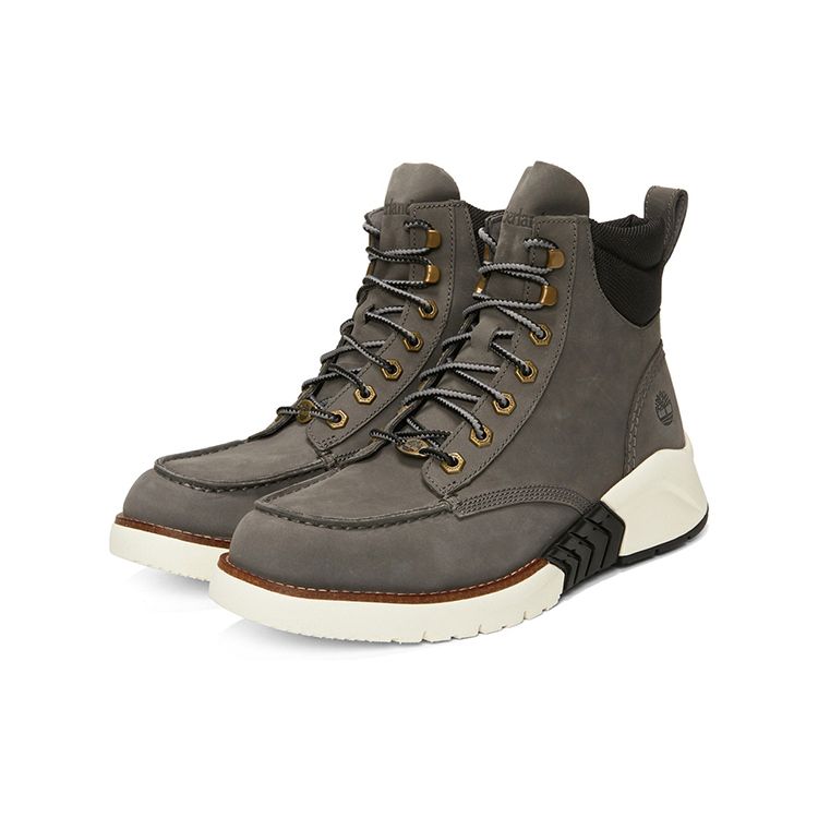 Timberland Leather Durable Short Outdoor Boots Men Boots Cool-Gray A25R4033
