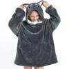 Autumn and Winter Sports and Leisure Warm TV Blanket Senior Children's Plush Comfortable Soft Bathrobe Warm Fluffy Robe