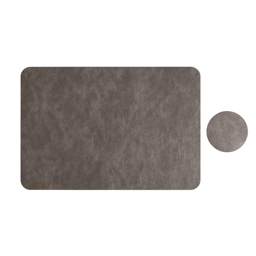 Easy To Clean Placemats Faux Leather Placemats Waterproof Faux Leather Placemat Coaster Set for Dining Table Heat Insulation