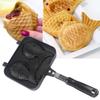 Mutfak Japon Taiyaki Çift Balık Şekilli Sıcak Tatlı Waffle Kek Yapımcısı Tava Japon Gözleme Çift Tava Kızartma Tavası Waffle Kalıpları