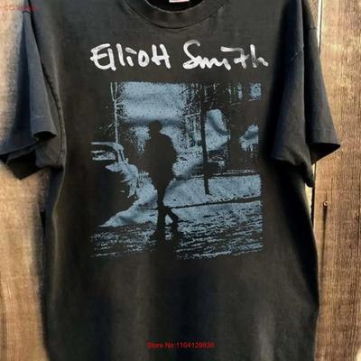 Elliott Smith Rock Music Concert Short Sleeve Black Color Shirt Kv36349 Vintage Stylish Stretched Slightly