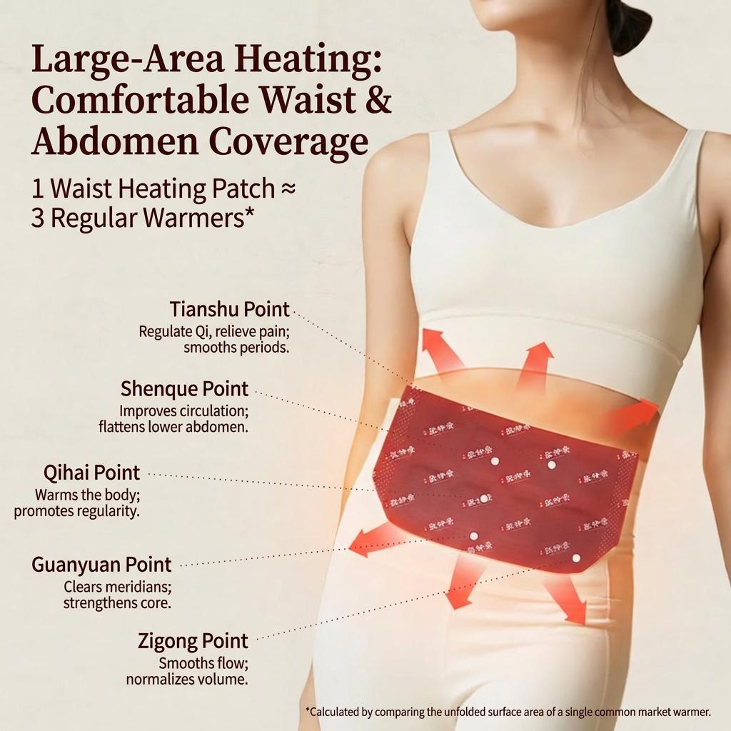 Natural Herbal Waist Patch with Mugwort and Traditional Ingredients Made in Guangdong for Daily Comfort красный
