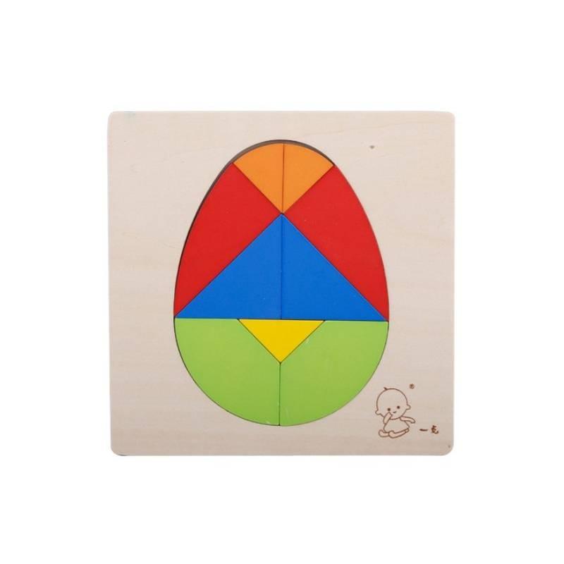 Wooden Puzzle Toy For Kids With 7piece Russian Brain Teaser And Shape Sorting