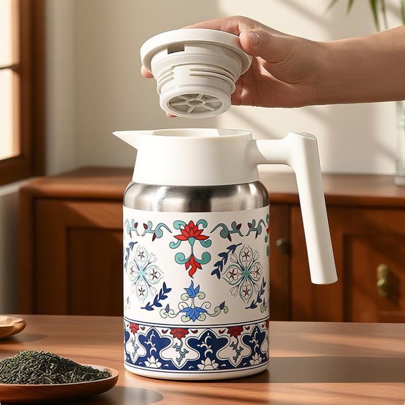 1PC Insulation Kettle Chinese Wind Large Capacity Household Kettle New Coffee Pot Warm Bottle Household Goods