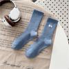 Cityboy Korean Style Pure White Cotton Mid-Calf Socks for Men & Women - Trendy Embroidered Skateboard Style