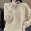 Women's Sweater Autumn Solid Color Round Neck Sweater Women's Pullover Top Knitted Sweater