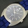 USED HMT HAND-WINDING INDIAN MENS BLUE COLOR DIAL WATCH A432125-2 R110-a432125